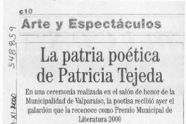 La Patria poética de Patricia Tejeda  [artículo]
