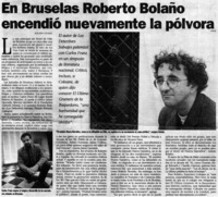 En Bruselas Roberto Bolaño encendió nuevamente la pólvora