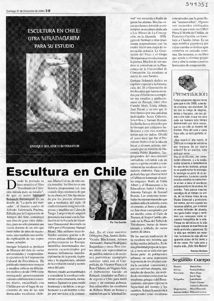 Escultura en Chile  [artículo] Tito Castillo