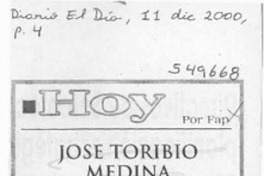 José Toribio Medina  [artículo] Fap
