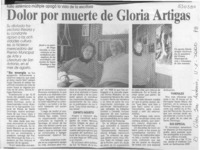 Dolor por muerte de Gloria Artigas  [artículo]