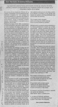 Don Hermelo Arabena Williams  [artículo] Juan Antonio Massone