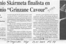 Antonio Skármeta finalista en premio "Grinzane Cavour"  [artículo]