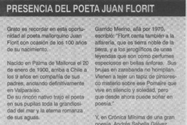 Presencia del poeta Juan Florit