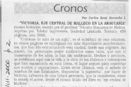 "Victoria, eje central de Malleco en la Araucanía"  [artículo] Carlos René Ibacache I.