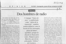 Dos hombres de radio  [artículo] Sergio Ramón Fuentealba