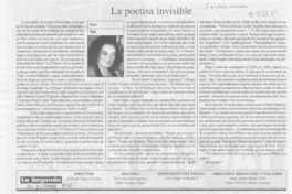 La poetisa invisible  [artículo] Sara Vial