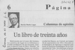 Un libro de treinta años  [artículo] Marino Muñoz Lagos