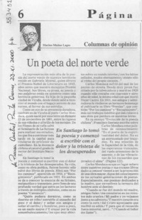 Un poeta del norte verde  [artículo] Marino Muñoz Lagos