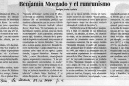 Benjamín Morgado y el runrunismo  [artículo] Benigno Ávalos Ansieta