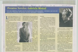 Premios nóveles, Gabriela Mistral