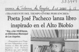 Poeta José Pacheco lanza libro inspirado en el Alto Biobío  [artículo]