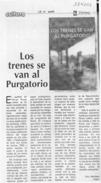 Los trenes se van al Purgatorio  [artículo] Mariano López