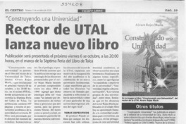 Rector de UTAL lanza nuevo libro  [artículo] Marcelo