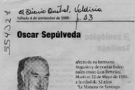 Oscar Sepúlveda  [artículo] Hernán de la Carrera C.
