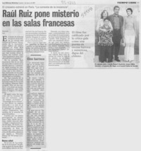Raúl Ruiz pone misterio en las salas francesas