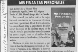Mis finanzas personales  [artículo] Rosa María Verdejo