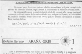 Jorge Edwards Premio Cervantes de Literatura  [artículo]