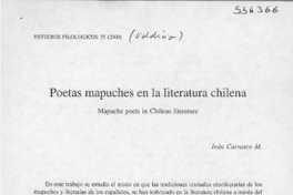 Poetas mapuches en la literatura chilena