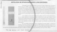 Antología de Efraín Barquero  [artículo]