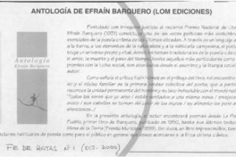 Antología de Efraín Barquero  [artículo]