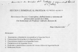Homenaje al profesor Alfredo Bowen  [artículo] Hugo Cifuentes Lillo