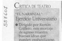 "El Naranjal", ejercicio universitario  [artículo] Juan Antonio Muñoz H.