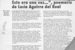 Este era una vez, poemario de Lucía Aguirre del Real  [artículo] José Arraño Acevedo