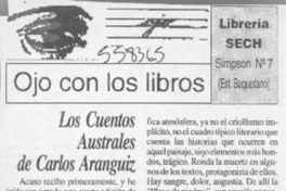 Los cuentos australes de Carlos Aránguiz  [artículo] Juvenal Ayala
