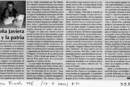 Doña Javiera y la patria  [artículo] Hernán Soto