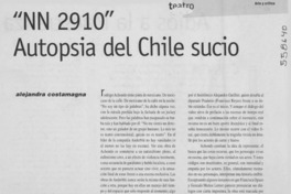 "NN 2910" Autopsia del Chile sucio
