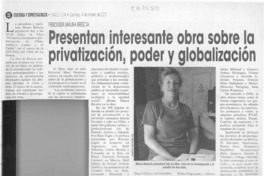 Presentan interesante obra sobre la privatización, poder y globalización  [artículo]
