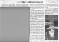 Heredia reedita sus pasos  [artículo] Marino Muñoz Lagos