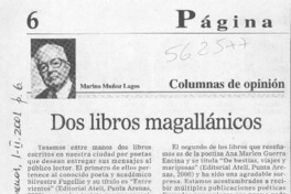 Dos libros magallánicos  [artículo] Marino Muñoz Lagos