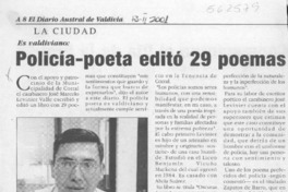 Policia-poeta editó 29 poemas  [artículo]
