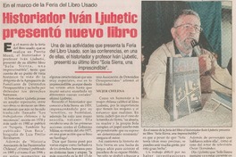 Historiador Iván Ljubetic presentó nuevo libro