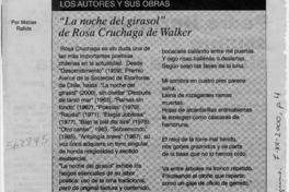 "La noche del girasol" de Rosa Cruchaga de Walker  [artículo] Matías Rafide
