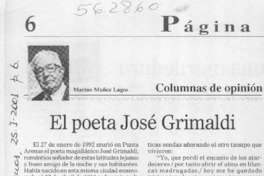 El poeta José grimaldi
