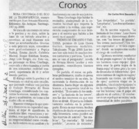 Cronos  [artículo] Carlos René Ibacache
