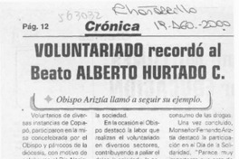 Voluntariado recordó al beato Alberto Hurtado C.  [artículo]