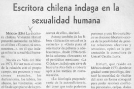 Escritora chilena indaga en la sexualidad humana  [artículo]