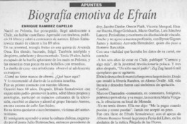 Biografía emotiva de Efraín  [artículo] Enrique Ramírez Capello