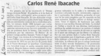 Carlos René Ibacache  [artículo] Ramón Riquelme