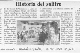 Historia del salitre  [artículo] Nahum Díaz A.