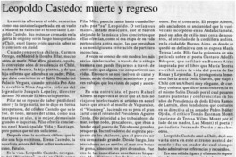 Leopoldo Castedo, muerte y regreso