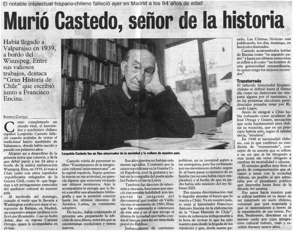 Leopoldo Castedo, 1915-1999