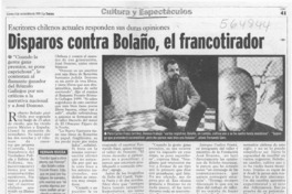 Disparos contra Bolaño, el francotirador
