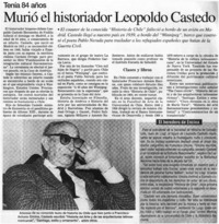 Murió el historiador Leopoldo Castedo
