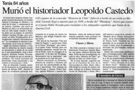 Murió el historiador Leopoldo Castedo