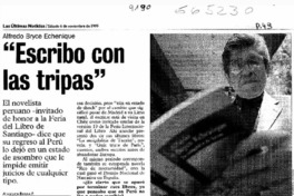 "Escribo con las tripas"  [artículo] Angélica Rivera F.